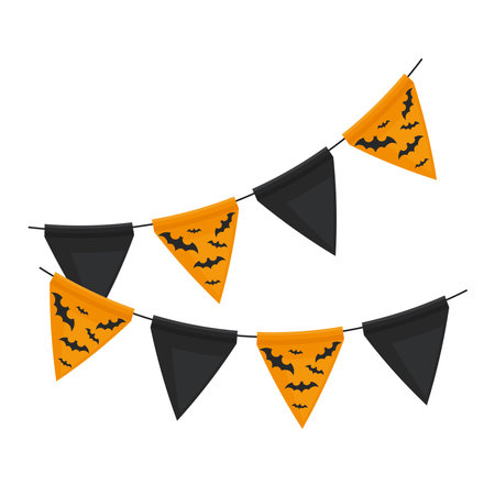 halloween banner pennantのイラスト素材