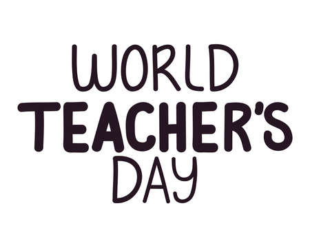 world teachers day textのイラスト素材