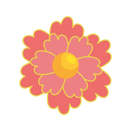 Isolated pink flowerのイラスト素材