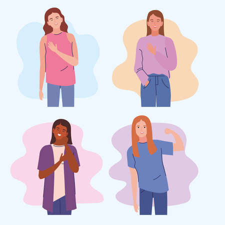 breast cancer womenのイラスト素材