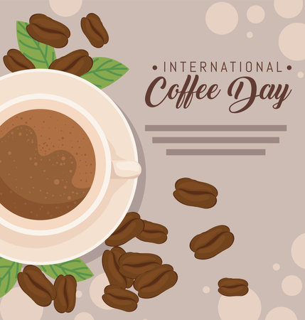 International coffee day designのイラスト素材
