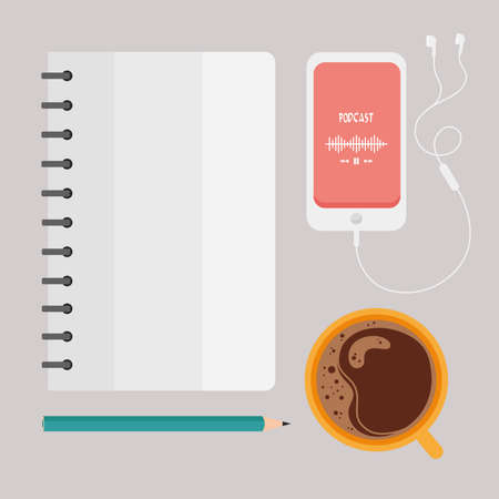 Podcast icon setのイラスト素材