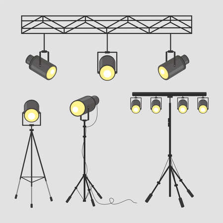 spotlight symbol setのイラスト素材