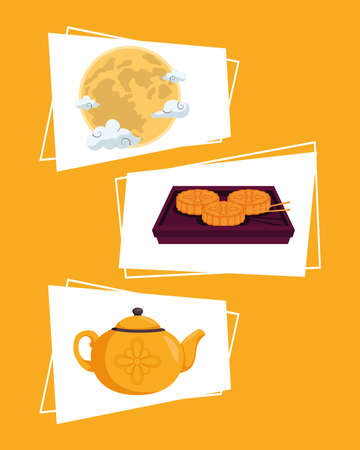 collection happy chuseok celebration iconsのイラスト素材