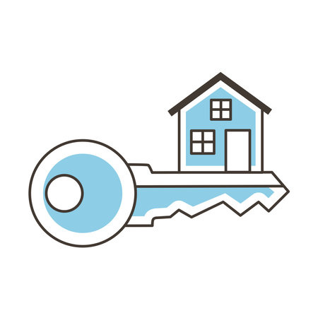 house with key real estateのイラスト素材