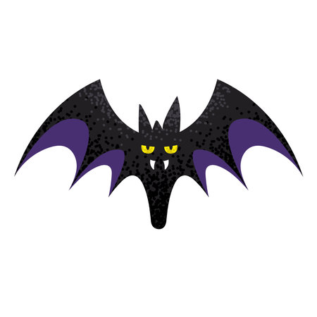 bat creature flying halloween icon