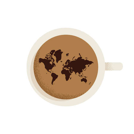coffee cup airview beverage iconのイラスト素材