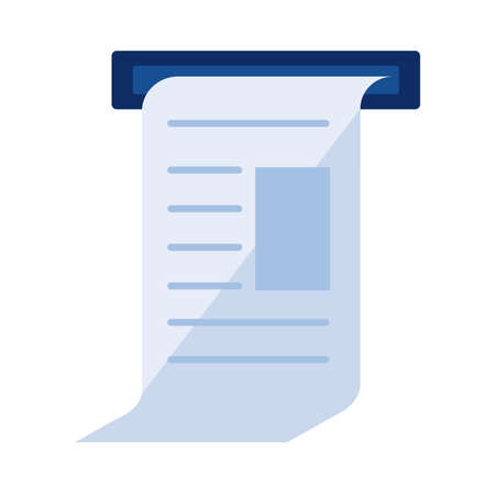 Money receipt paper on white backgroundのイラスト素材