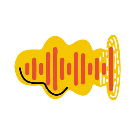 Music sound on white backgroundのイラスト素材