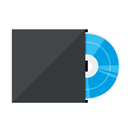 computer cd software on white backgroundのイラスト素材