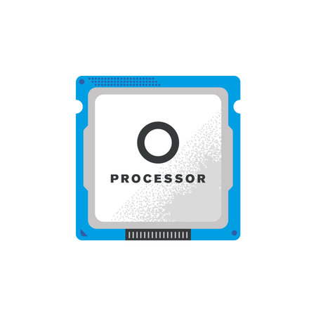computer processor on white background