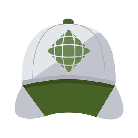 hat with corporate identity on white background