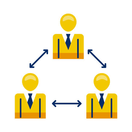 infographic businesspeople on white backgroundのイラスト素材