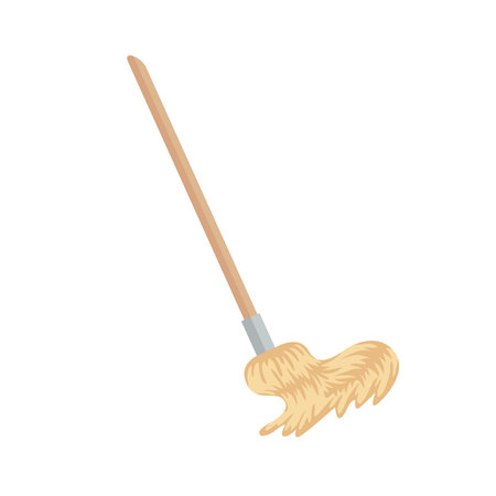 housekeeping mop utensilのイラスト素材