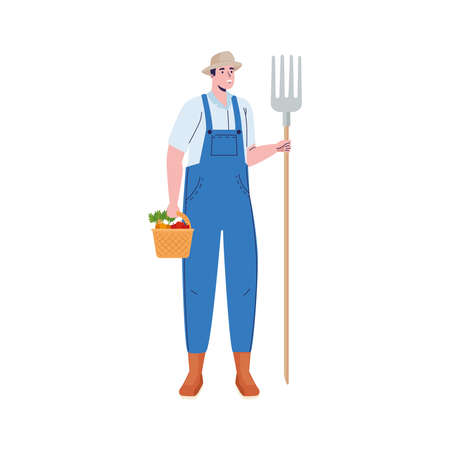 male farmer professionのイラスト素材