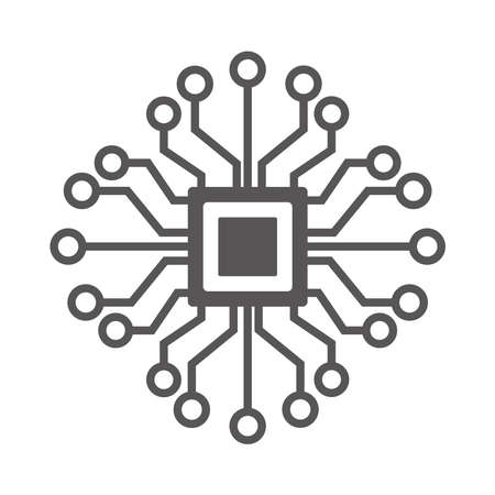 circuit electronic iconのイラスト素材