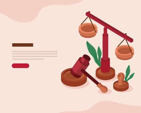 gavel and legal iconsのイラスト素材