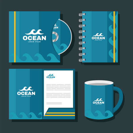 four identity brand iconsのイラスト素材