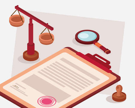 scale with legal iconsのイラスト素材