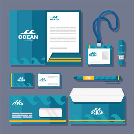 eight identity brand iconsのイラスト素材