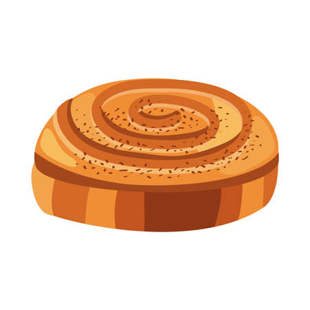 sweet spiral bread delicious iconのイラスト素材
