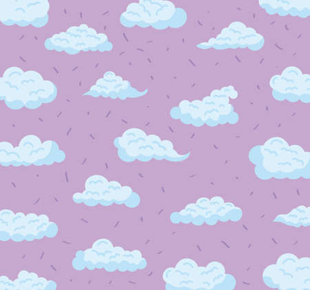 clouds sky pattern purple backgroundのイラスト素材