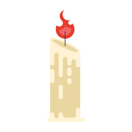 wax candle fire decorative iconのイラスト素材