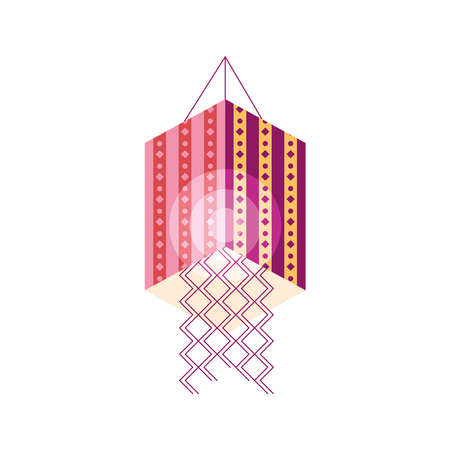 decorative diwali lamp hanging iconのイラスト素材