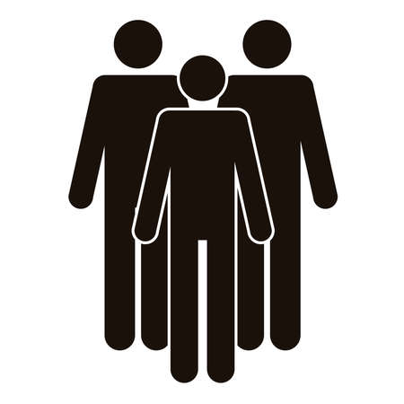 silhouettes figures three avatarsのイラスト素材