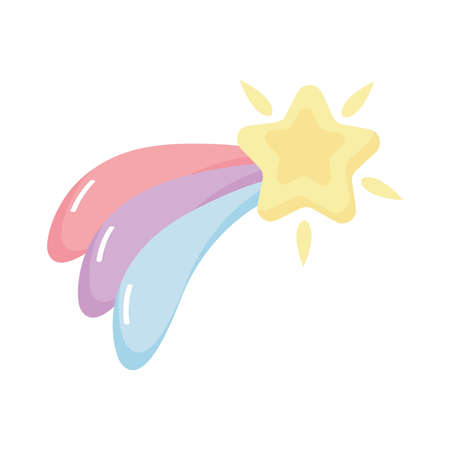 star and rainbowのイラスト素材