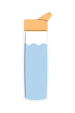 bottle water portable isolated iconのイラスト素材