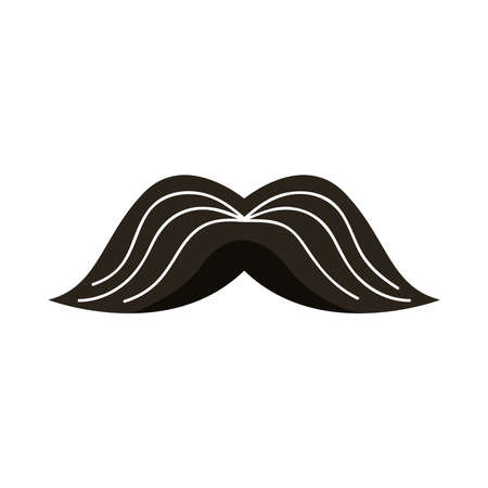 hipster style mustache isolated iconのイラスト素材