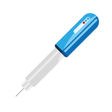insulin medical applicator health iconのイラスト素材