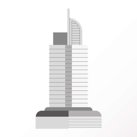 Rose Rayhaan UAE building iconのイラスト素材