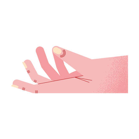 hand human open isolated iconのイラスト素材