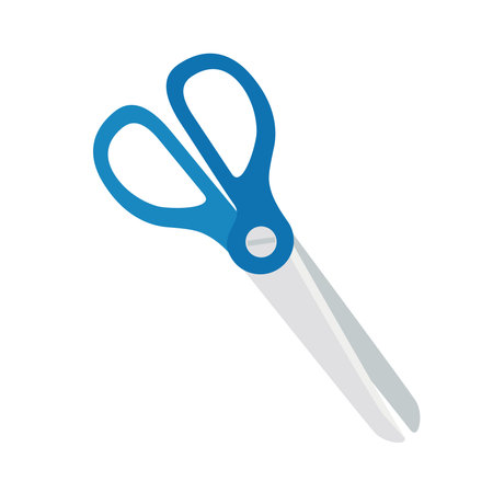 blue scissors toolのイラスト素材
