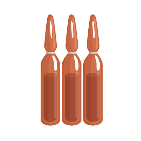 three medicines vialsのイラスト素材