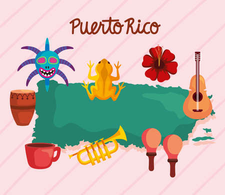 puerto rico designsのイラスト素材