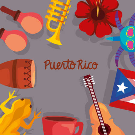banner of puerto ricoのイラスト素材