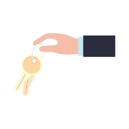 great keychain design over whiteのイラスト素材