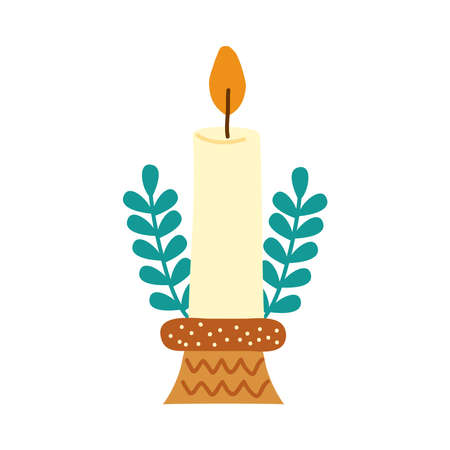 nice candle design over whiteのイラスト素材