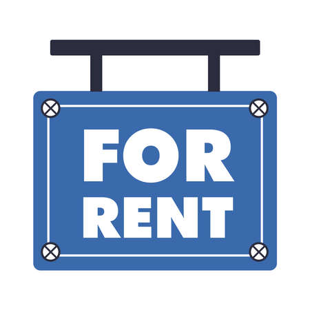 for rent sing over whiteのイラスト素材