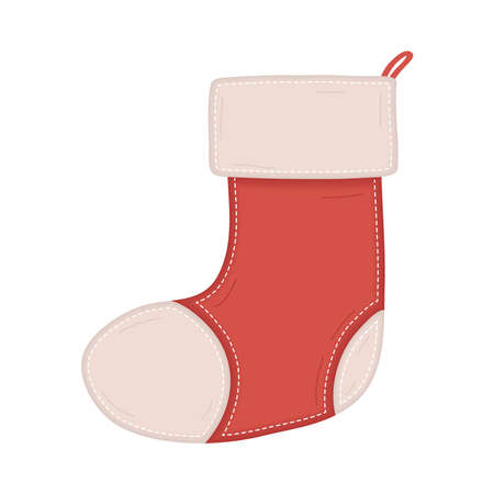 nice red sock over whiteのイラスト素材