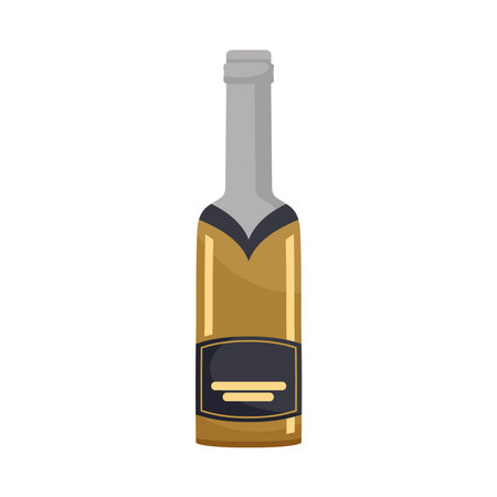 gray champagne bottleのイラスト素材