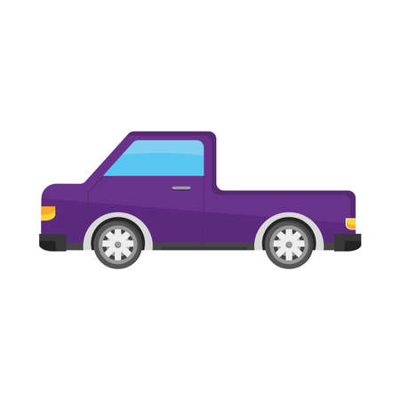 purple car sideviewのイラスト素材