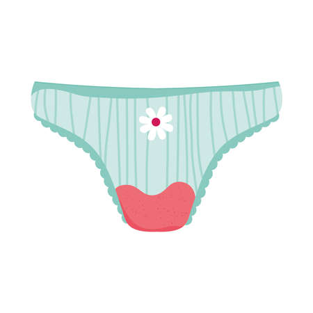 pants with hygienic towelのイラスト素材