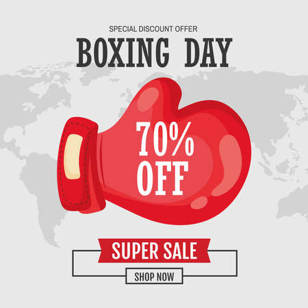 Boxing day clearance posterのイラスト素材