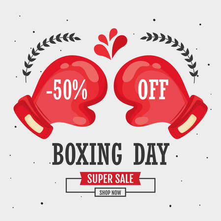 Boxing day posterのイラスト素材