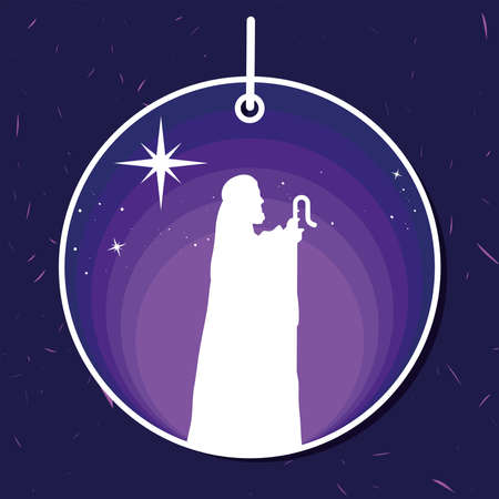 saint joseph silhouette in tagのイラスト素材