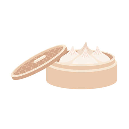 nikuman asian foodのイラスト素材